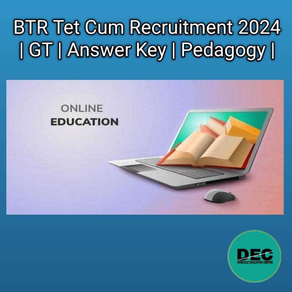 BTR Tet Cum Recruitment 2024 | GT | Answer Key | Pedagogy |