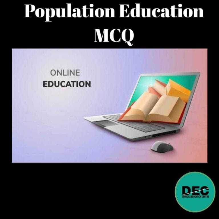 Population Education MCQ